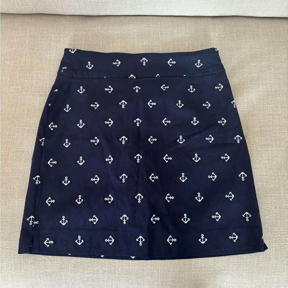 Charter Club Navy Sailor Skirt with White Anchors